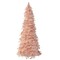 Contemporary Home Living 18" Pink Feather Cone Christmas Tree with Glitter Tips